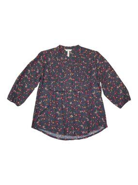 Matilda Jane Womens M Floral Button-Down Tunic Top 100% Rayon